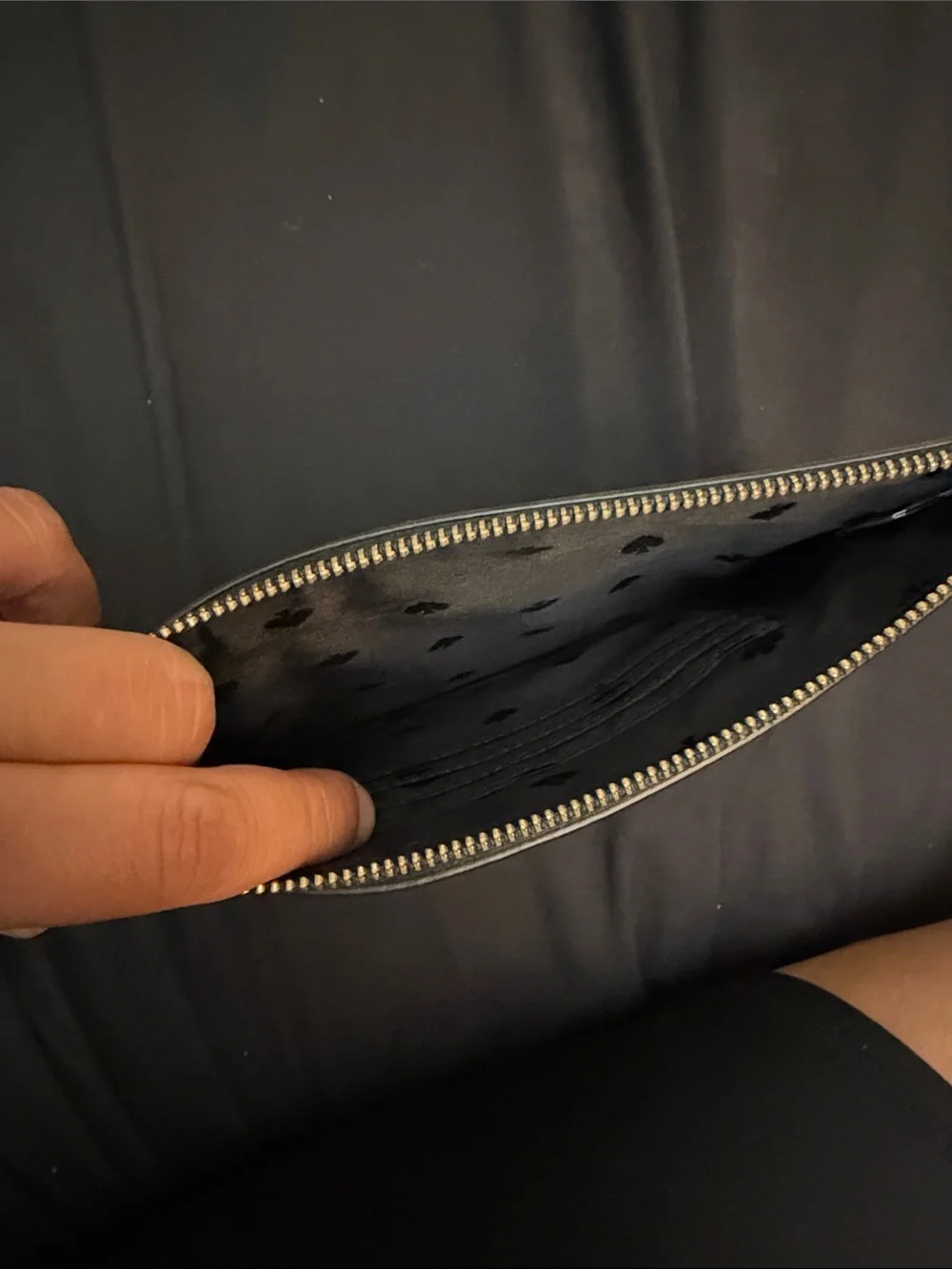 kate spade Black Saffiano Leather Wristlet Clutch